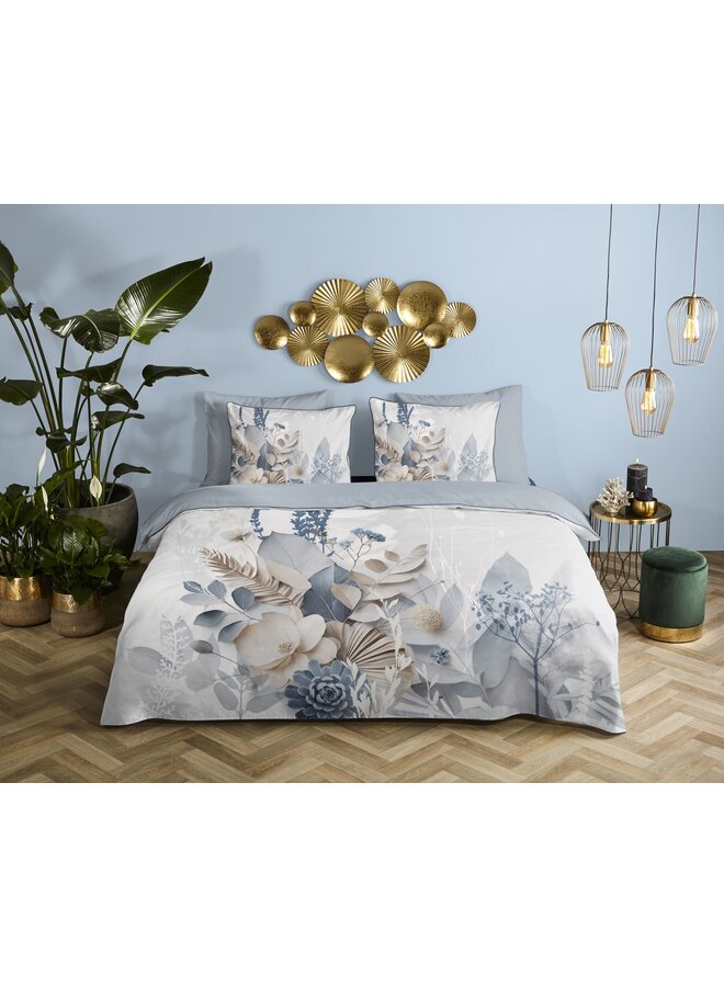 Descanso Dekbedovertrek Junte Grijs - Katoensatijn