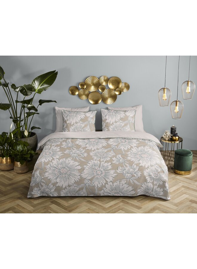 Descanso Dekbedovertrek Ancona Zand - Katoensatijn