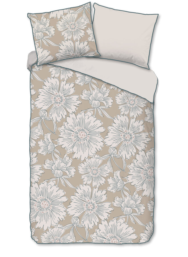 Descanso Dekbedovertrek Ancona Zand - Katoensatijn