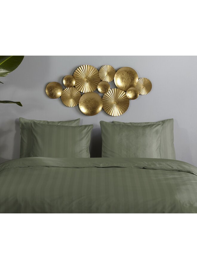 Descanso Dekbedovertrek Hotel Linnen Sevilla Olijfgroen - Katoensatijn