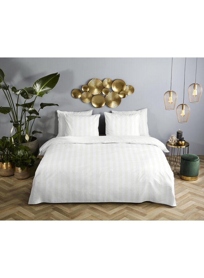 Descanso Dekbedovertrek Hotel Linnen Sevilla Wit - Katoensatijn