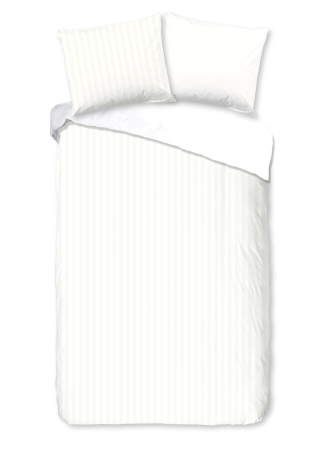 Descanso Dekbedovertrek Hotel Linnen Sevilla Wit - Katoensatijn