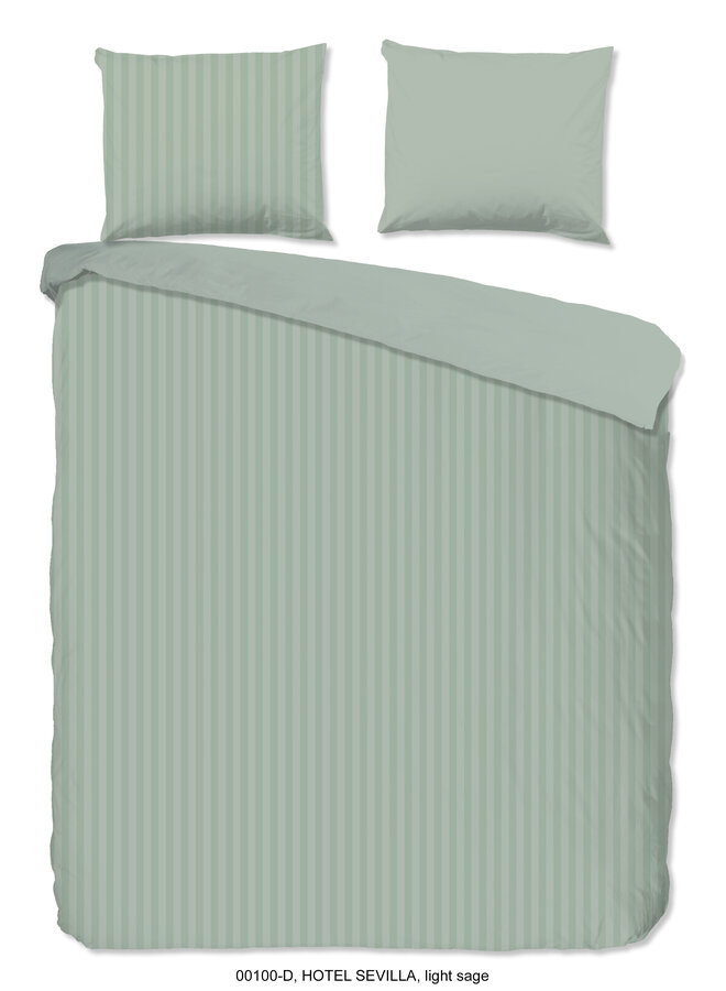 Descanso Dekbedovertrek Hotel Linnen Sevilla Groen - Katoensatijn