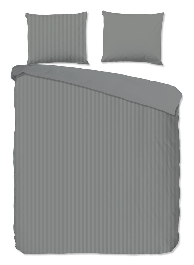 Descanso Dekbedovertrek Hotel Sevilla Linnen Grijs - Katoensatijn