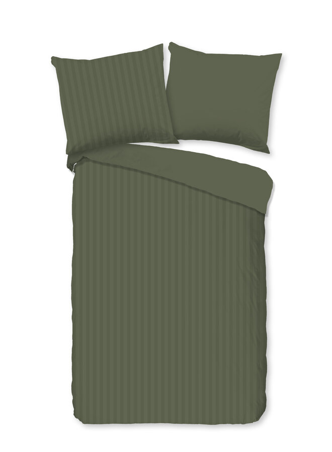 Descanso Dekbedovertrek Kindermaat Hotel Sevilla Olijfgroen - Katoensatijn