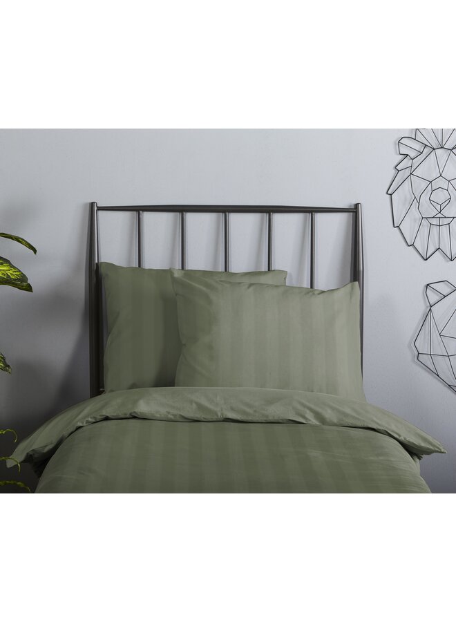 Descanso Dekbedovertrek Kindermaat Hotel Sevilla Olijfgroen - Katoensatijn