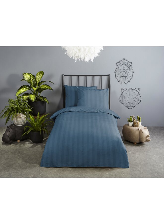 Descanso Dekbedovertrek Kindermaat Hotel Sevilla Blauw - Katoensatijn