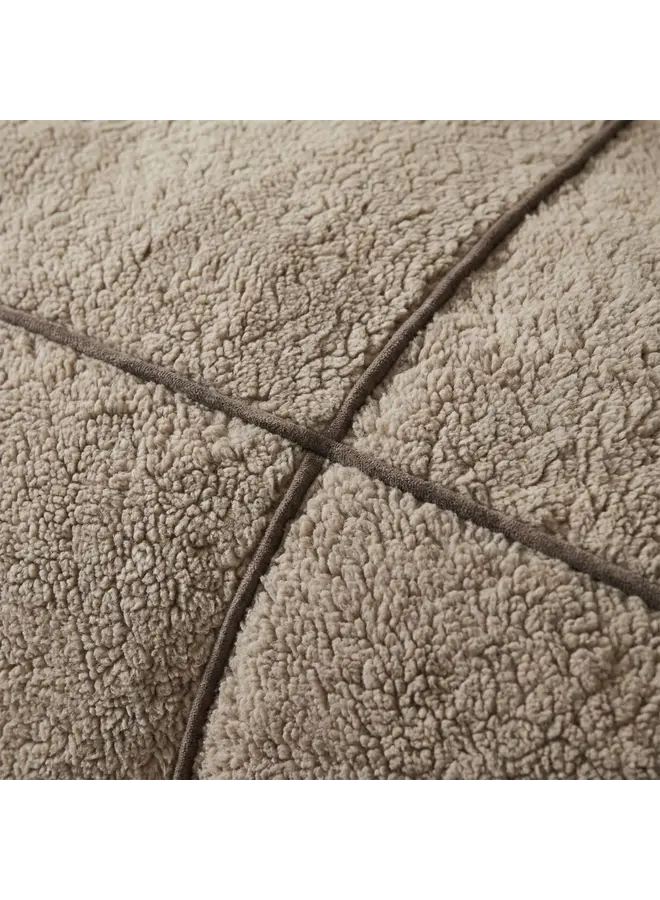 Sleeptime Dekbedovertrek Trim Taupe - Teddystof