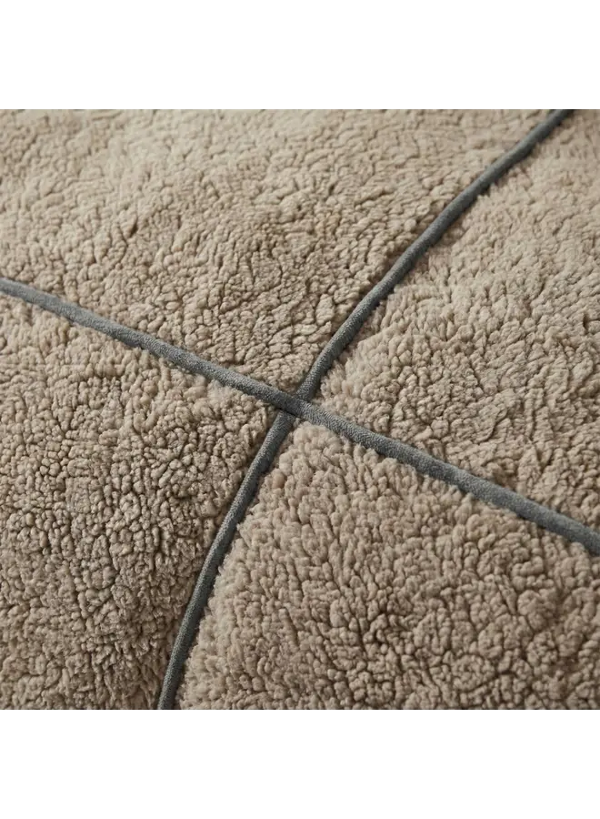 Sleeptime Dekbedovertrek Trim Donker Taupe - Teddystof