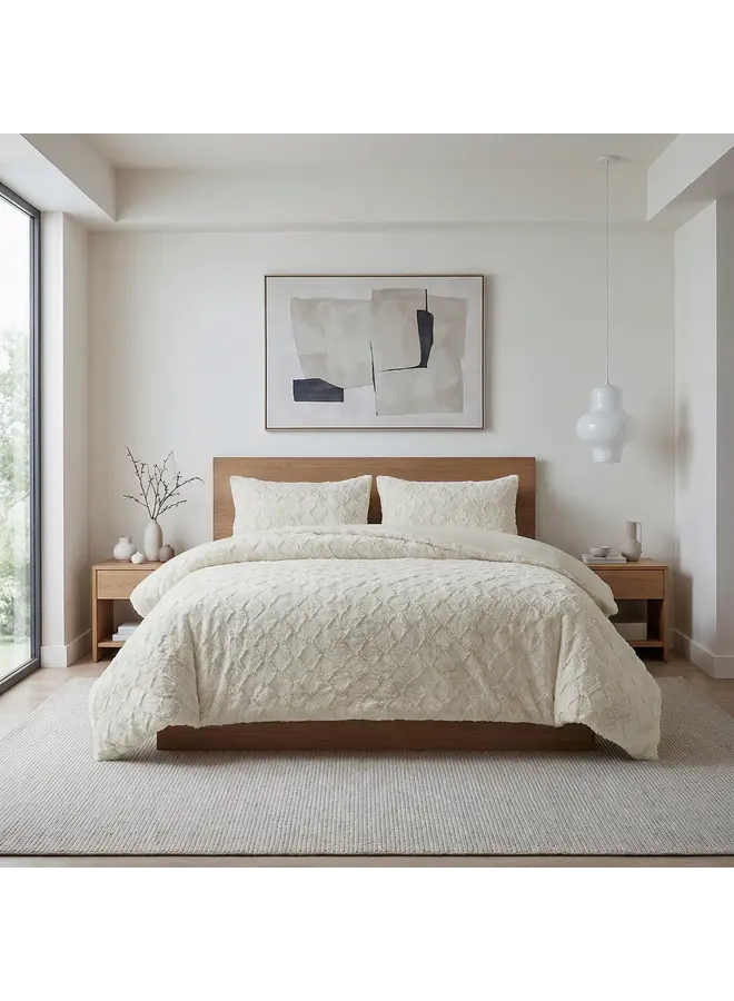 Sleeptime Dekbedovertrek Faux Fur Syon Creme - Polyester