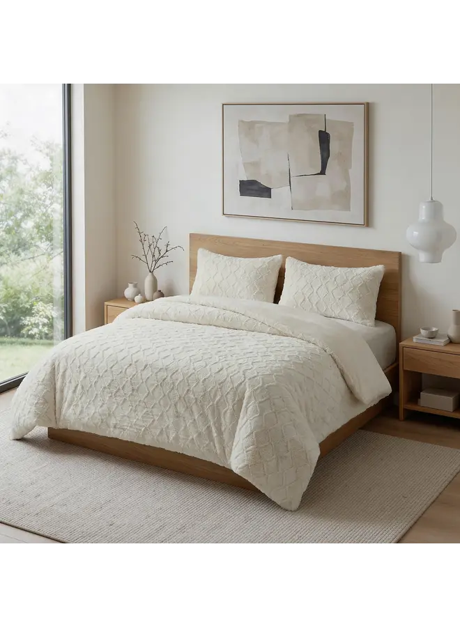 Sleeptime Dekbedovertrek Faux Fur Syon Creme - Polyester