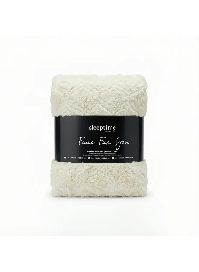 Sleeptime Dekbedovertrek Faux Fur Syon Creme - Polyester