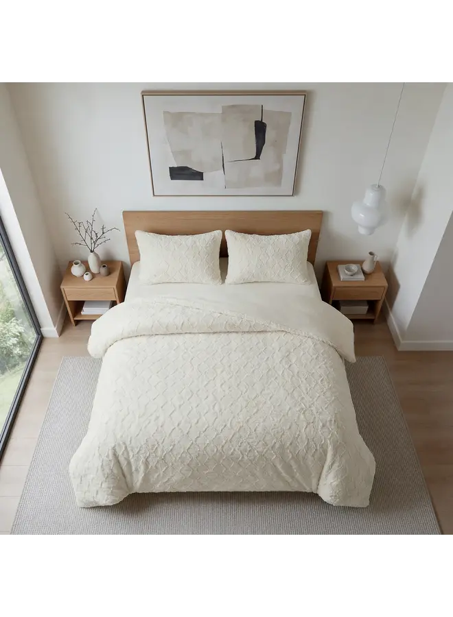 Sleeptime Dekbedovertrek Faux Fur Syon Creme - Polyester