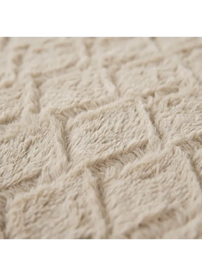 Sleeptime Dekbedovertrek Faux Fur Syon Taupe - Polyester