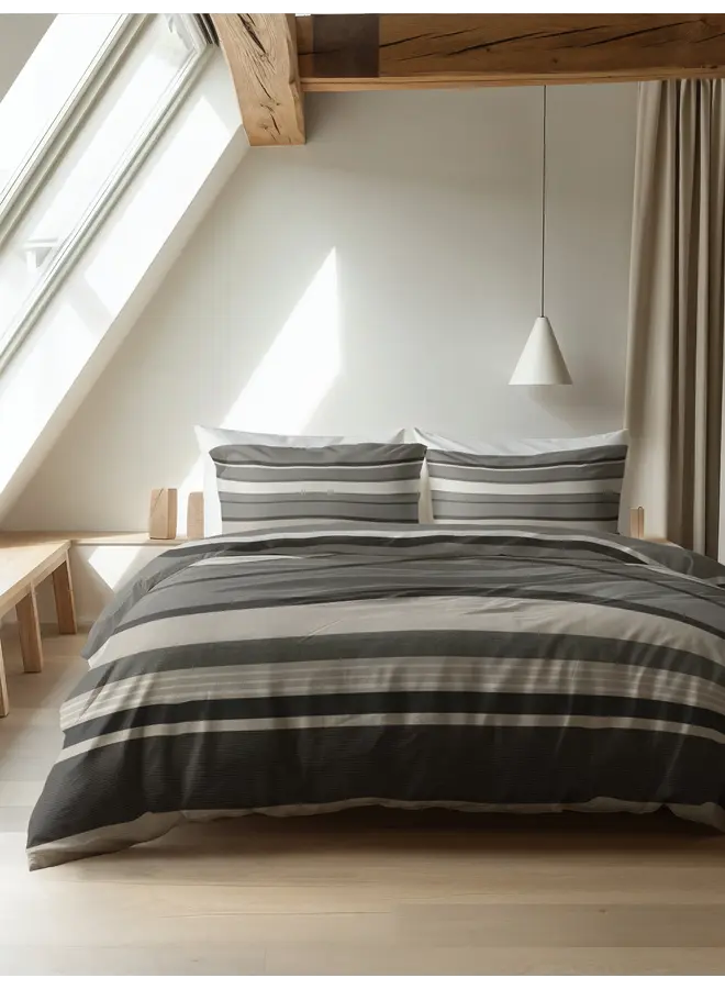 Sleeptime Dekbedovertrek Zuma Taupe - Flanel