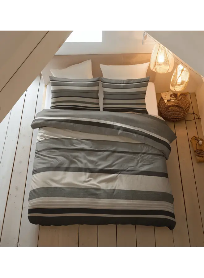 Sleeptime Dekbedovertrek Zuma Taupe - Flanel