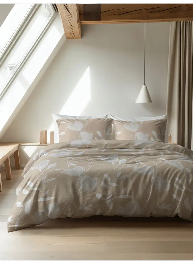 Sleeptime Dekbedovertrek Serenity Beige/Zand - Flanel