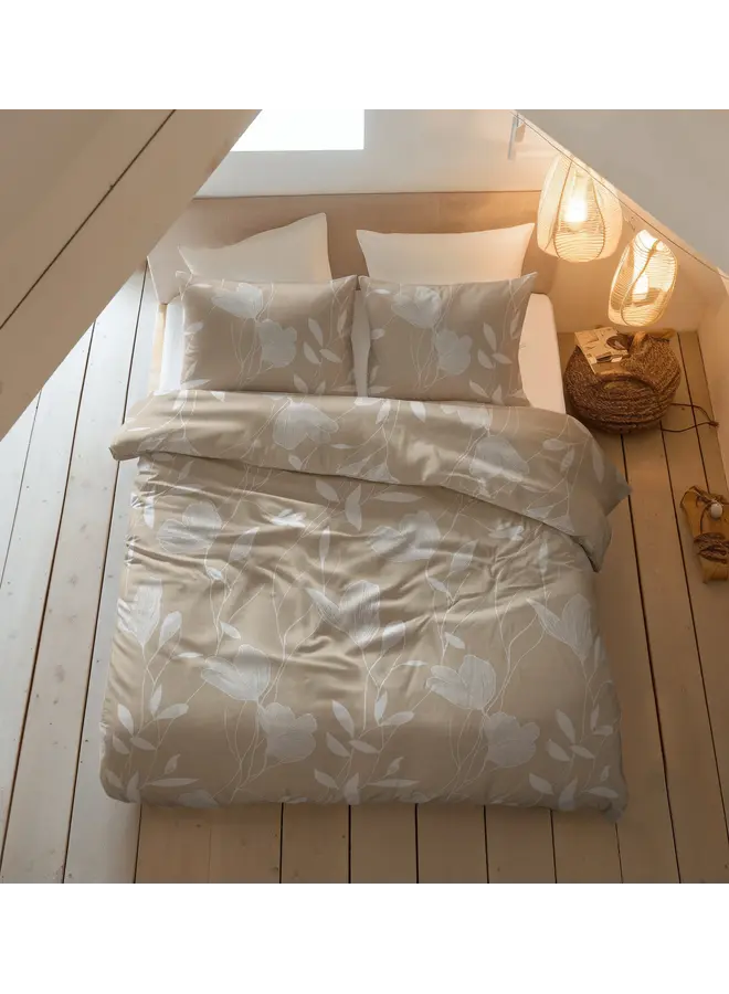 Sleeptime Dekbedovertrek Serenity Beige/Zand - Flanel