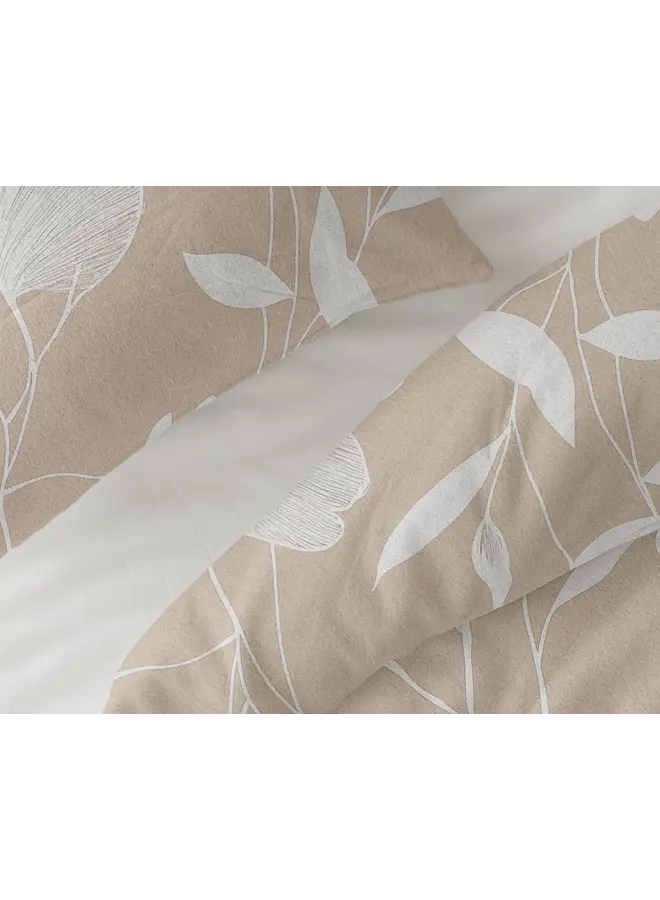 Sleeptime Dekbedovertrek Serenity Beige/Zand - Flanel