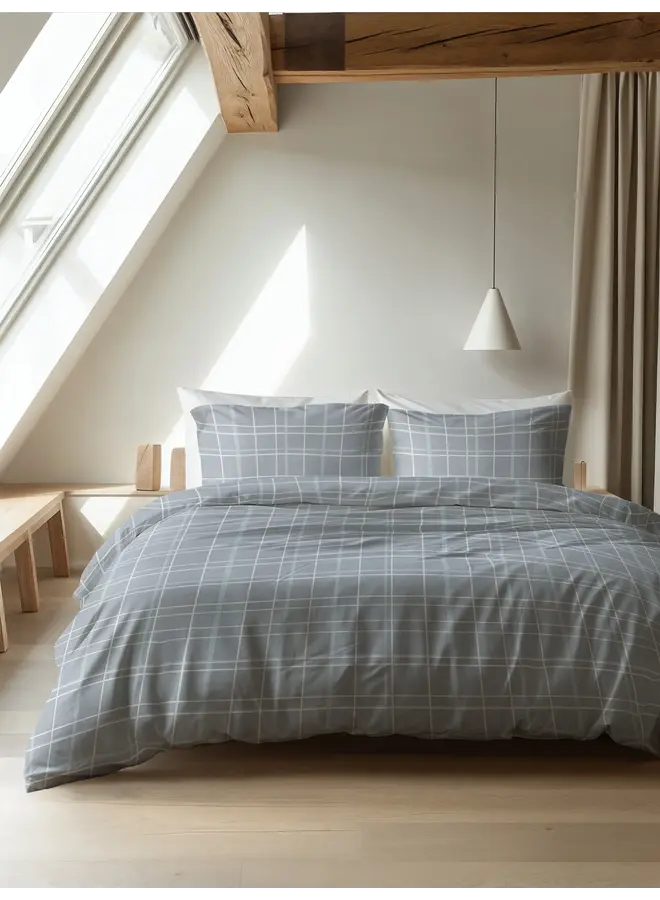 Sleeptime Dekbedovertrek Seva Blauw - Flanel