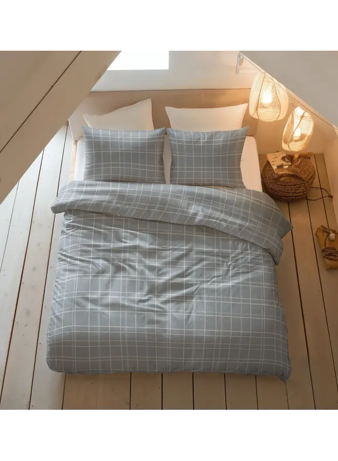 Sleeptime Dekbedovertrek Seva Blauw - Flanel