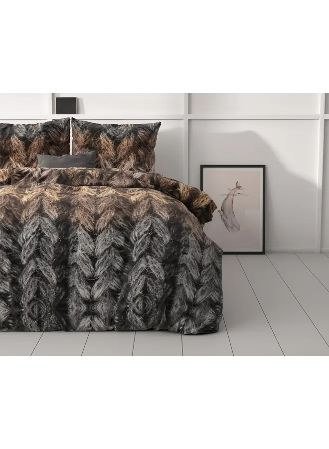 Sleeptime Dekbedovertrek Trendy knits Bruin - Microvezel