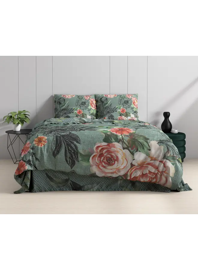 Sleeptime Dekbedovertrek Diana Groen - Katoen