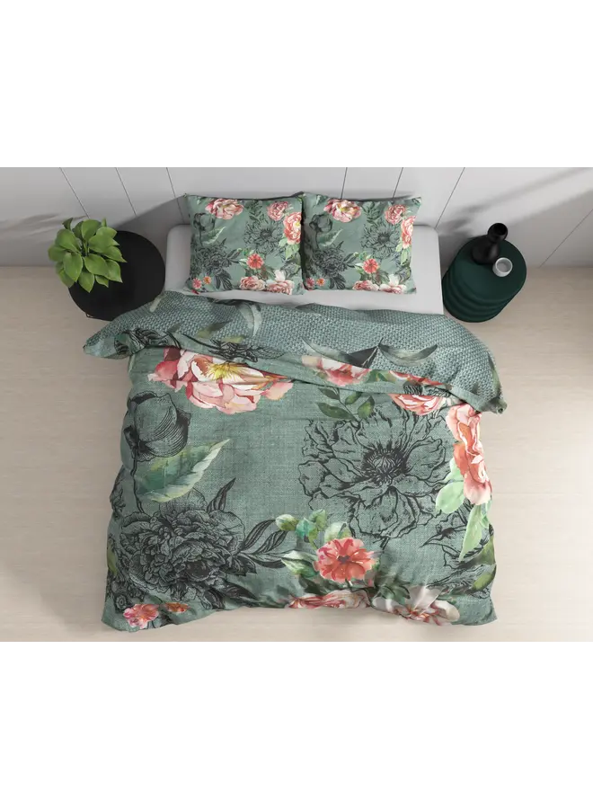 Sleeptime Dekbedovertrek Diana Groen - Katoen
