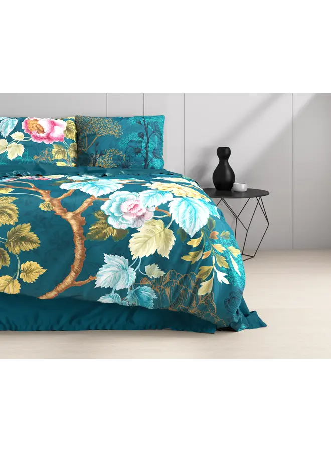 Sleeptime Dekbedovertrek Chanda Blauw - Katoen