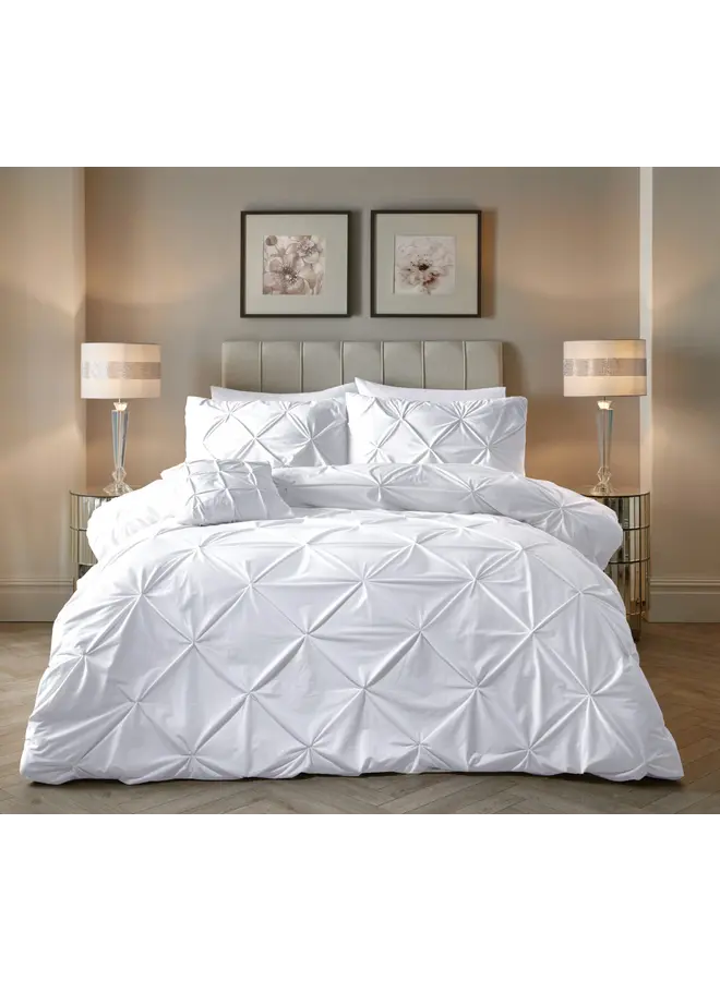 Sleeptime Dekbedovertrek Pintuck Wit - Velvet