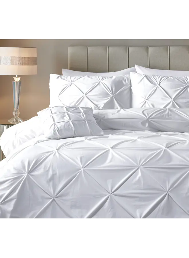 Sleeptime Dekbedovertrek Pintuck Wit - Velvet