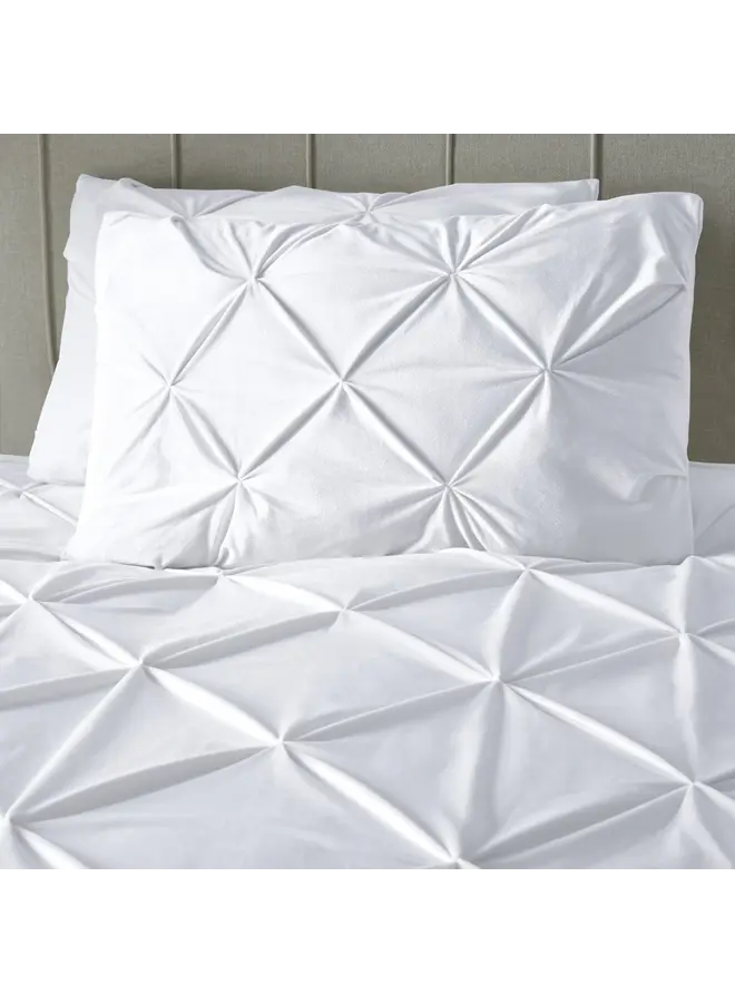 Sleeptime Dekbedovertrek Pintuck Wit - Velvet