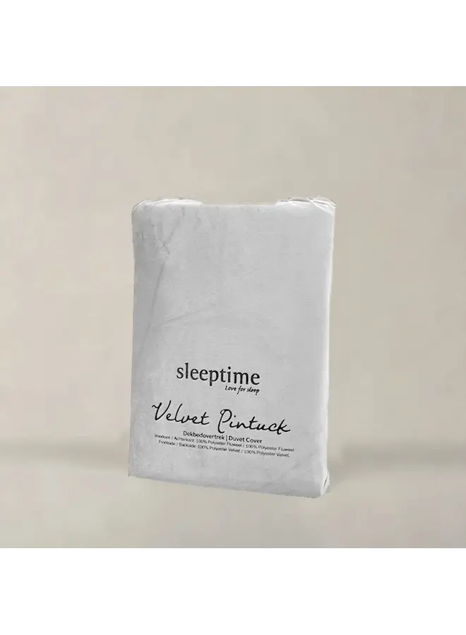 Sleeptime Dekbedovertrek Pintuck Wit - Velvet