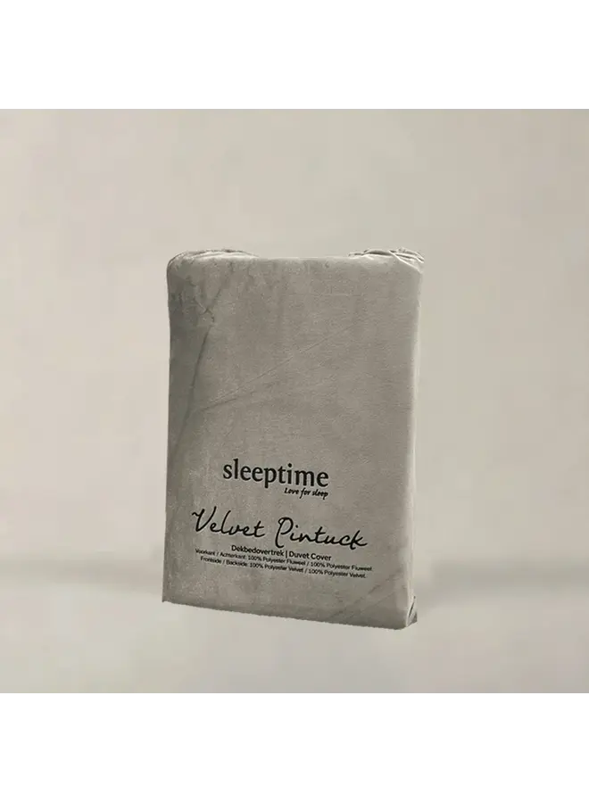 Sleeptime Dekbedovertrek Pintuck Zand - Velvet