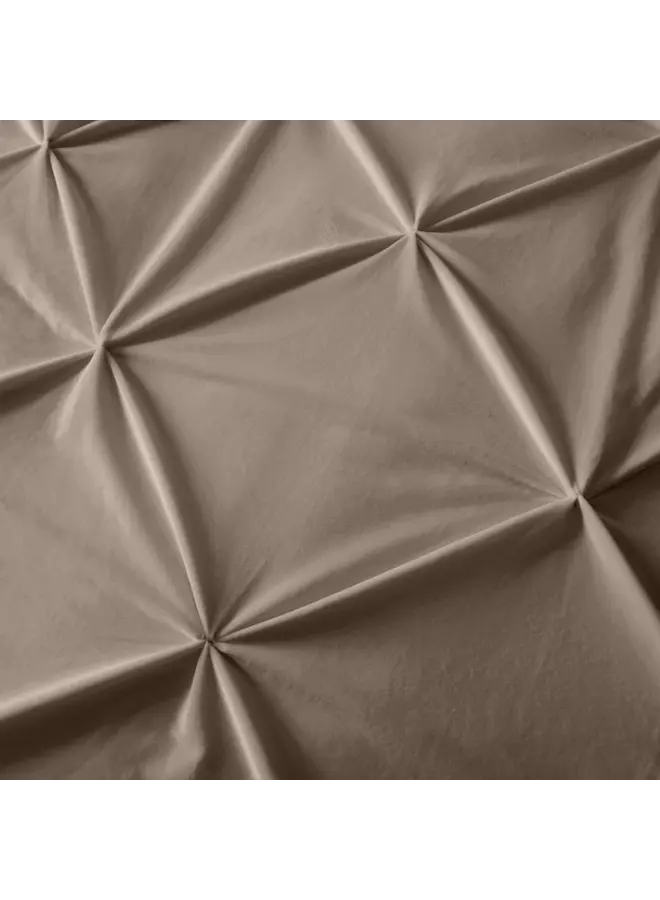 Sleeptime Dekbedovertrek Pintuck Taupe - Velvet