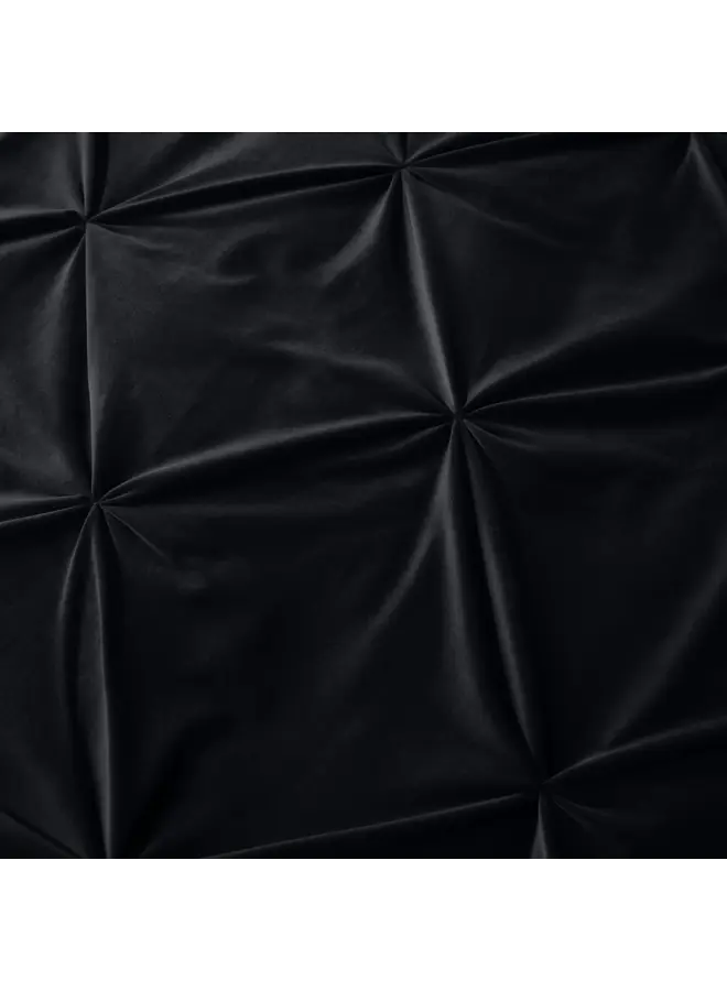 Sleeptime Dekbedovertrek Pintuck Zwart - Velvet