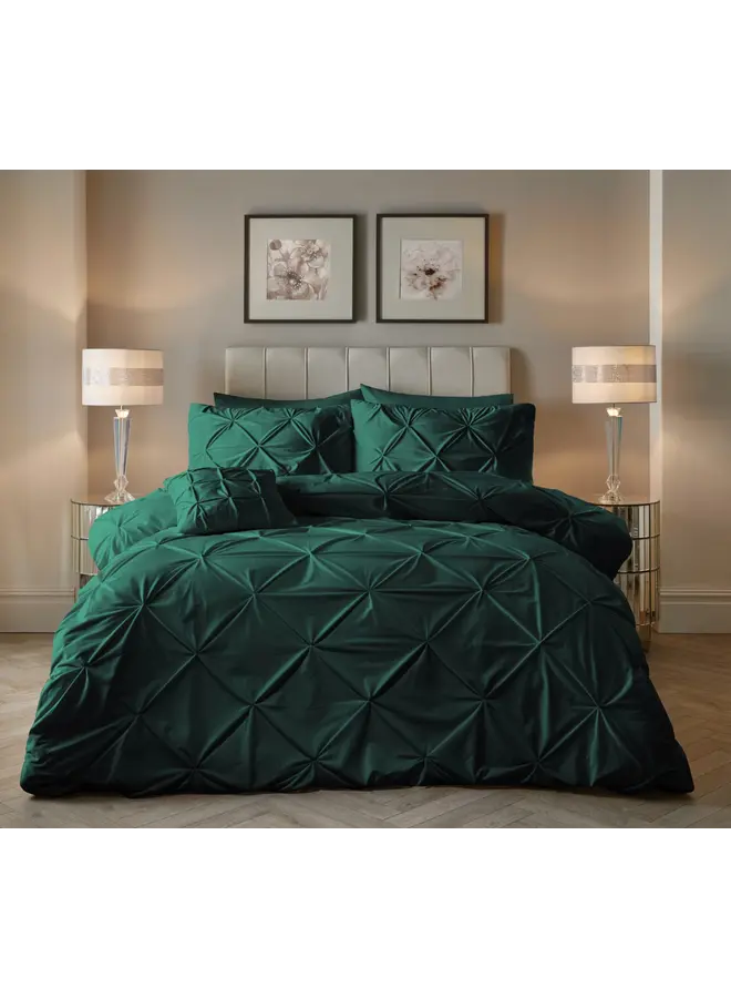 Sleeptime Dekbedovertrek Pintuck Groen - Velvet