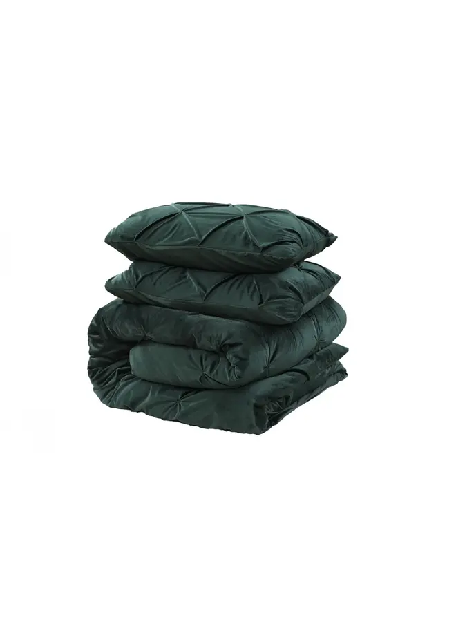 Sleeptime Dekbedovertrek Pintuck Groen - Velvet
