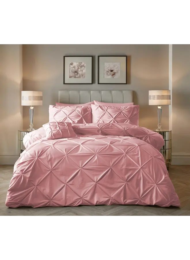 Sleeptime Dekbedovertrek Pintuck Roze - Velvet