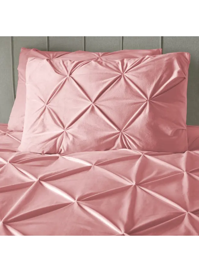 Sleeptime Dekbedovertrek Pintuck Roze - Velvet