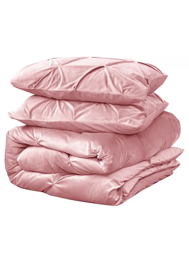 Sleeptime Dekbedovertrek Pintuck Roze - Velvet