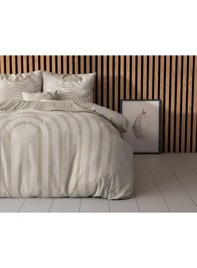 Sleeptime Dekbedovertrek Lobna Beige - Microvezel