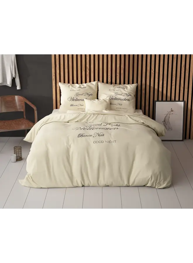 Sleeptime Dekbedovertrek Welterusten Crème - Microvezel