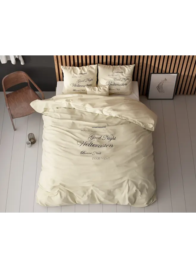 Sleeptime Dekbedovertrek Welterusten Crème - Microvezel