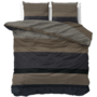 Sleeptime Dekbedovertrek Ravon Taupe/Antraciet - Flanel