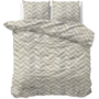 Sleeptime Dekbedovertrek Chevron Beige/Zand - Flanel