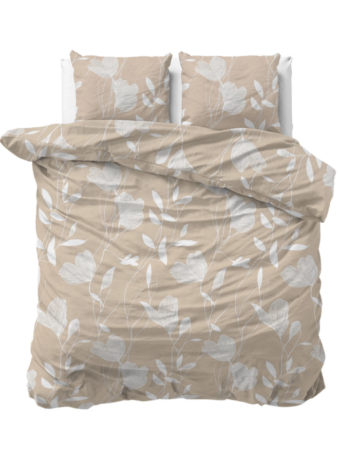 Sleeptime Dekbedovertrek Serenity Beige/Zand - Flanel