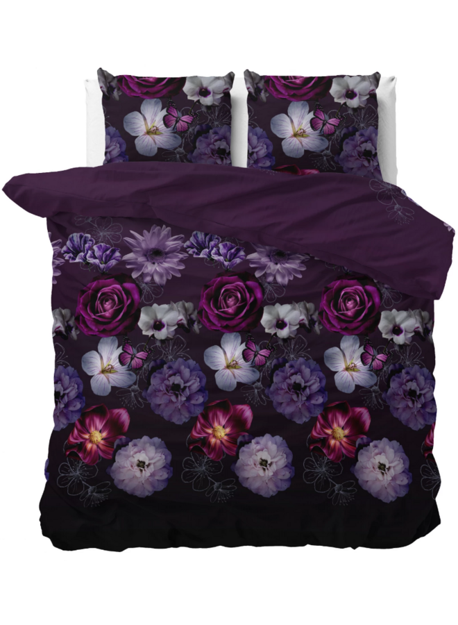 Dekbedovertrek Magic Flower Paars - Blended Katoen