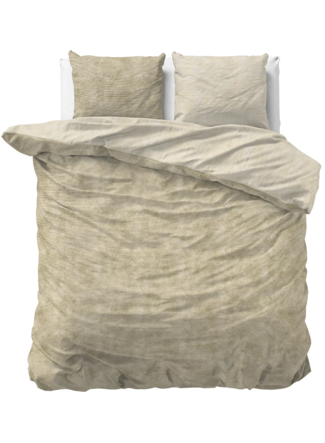 Dekbedovertrek Washed Cotton Taupe - Flanel PL1