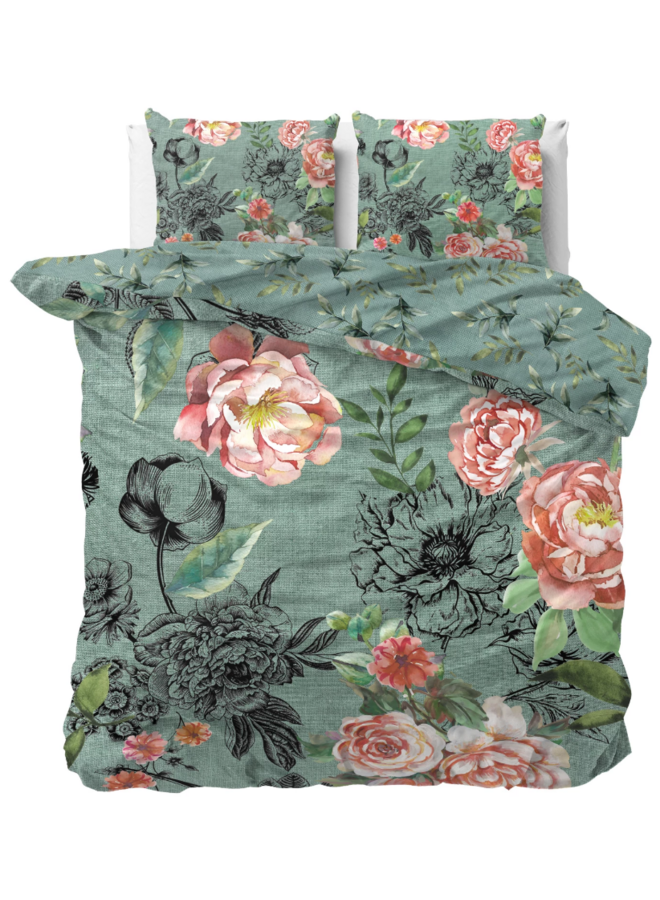 Sleeptime Dekbedovertrek Diana Groen - Katoen